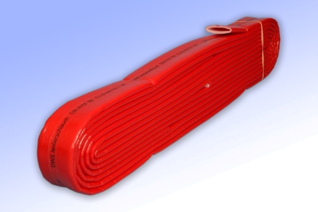PE-Abflußschlauch-Isolierung rot, 70-04, 100m/VE